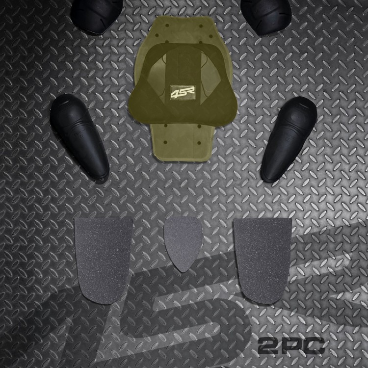 Nejlepší chrániče v kombinéze | 4SR dvoudílná kombinéza RR Evo III Monster Green s loketními slidery