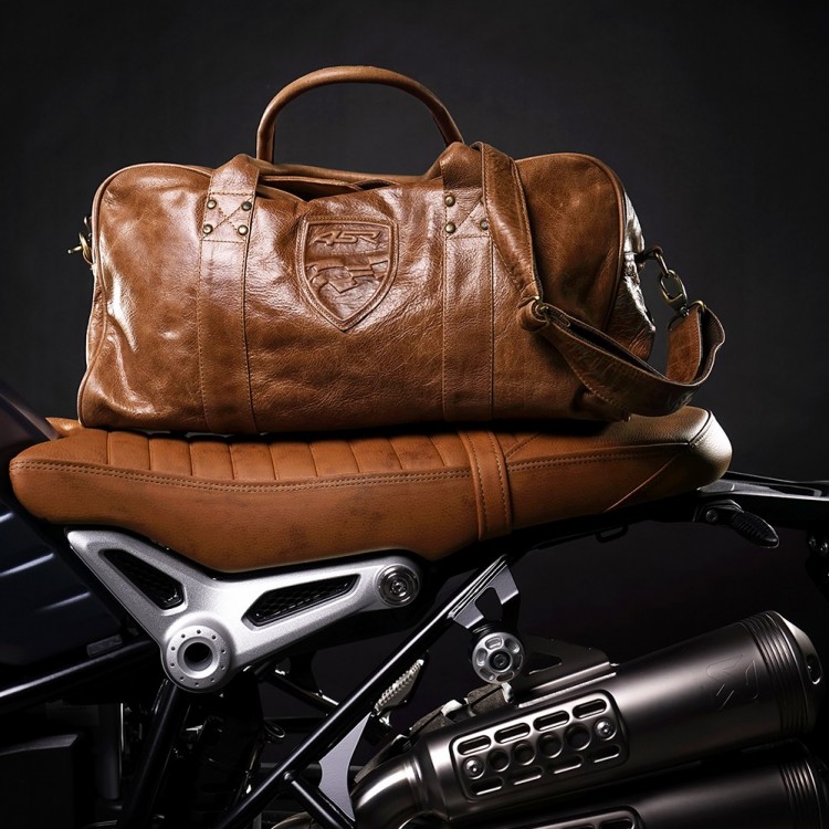 4SR kožená, cestovní taška Cognac & BMW R nineT Scrambler 2020