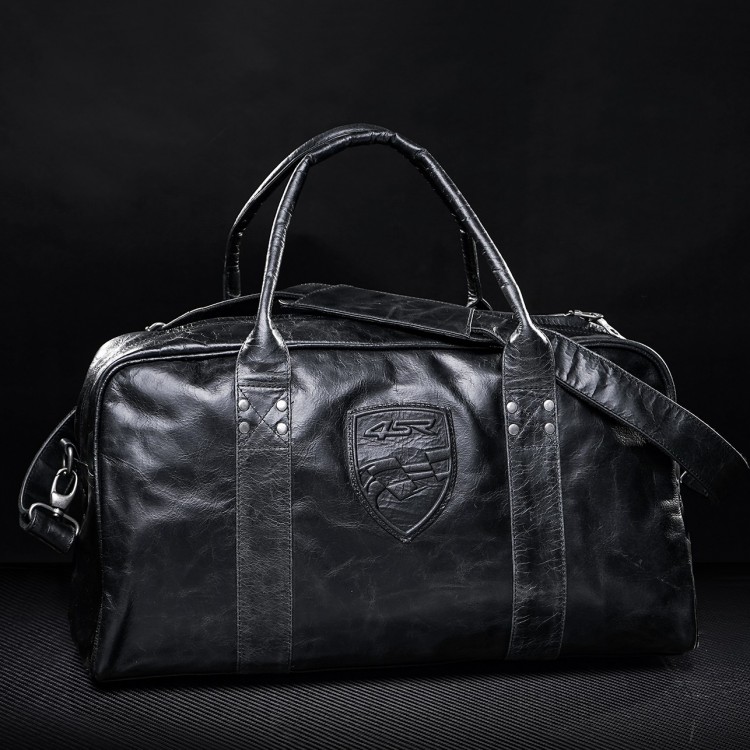 4SR kožená, cestovní taška Petroleum s popruhem