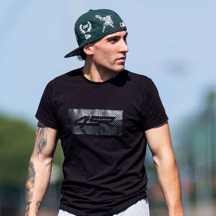 4SR tričko Logo Carbon Black & WorldSSP rider Leonardo Taccini