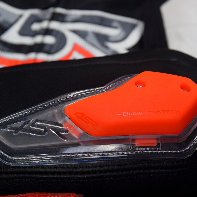 4SR dvoudílná kombinéza s loketními slidery RR Evo III Smrž - loketní slidery Elbow down TECH