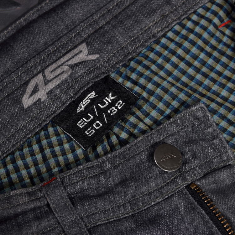 4SR šedé moto jeans Cool Grey