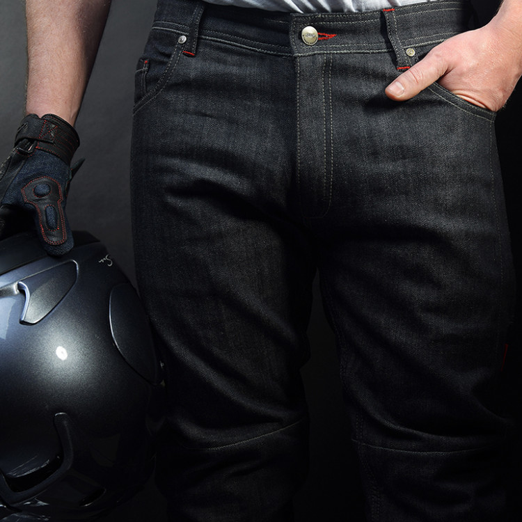 4SR černé moto jeans Cool Black a rukavice Cafe