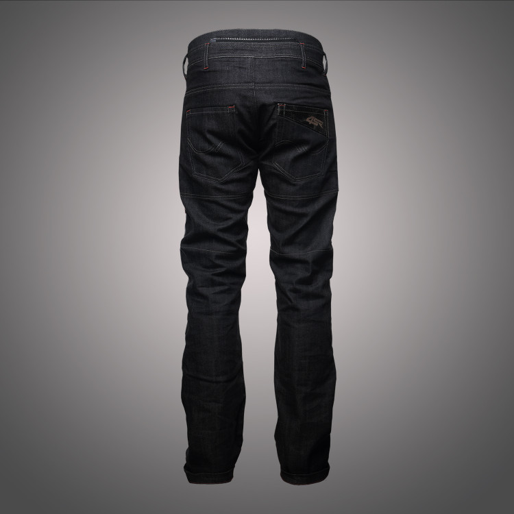 4SR černé moto jeans Cool Black