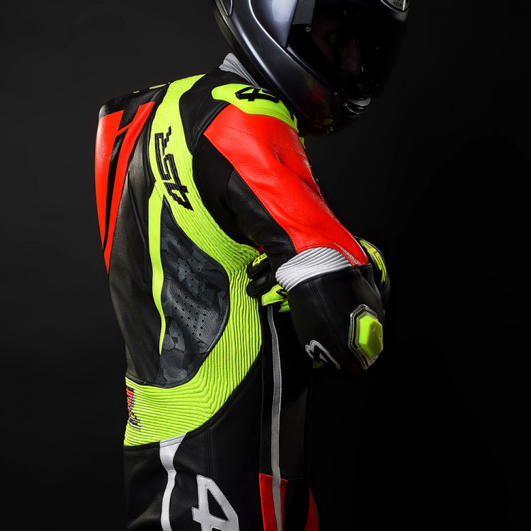 4SR jednodílná kombinéza Racing Neon AR Airbag Ready 5