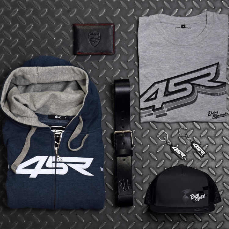 4SR pásek Flag, mikina Brand Blue, peněženka Money Maker, triko Logo Grey, čepice Racing Snapback