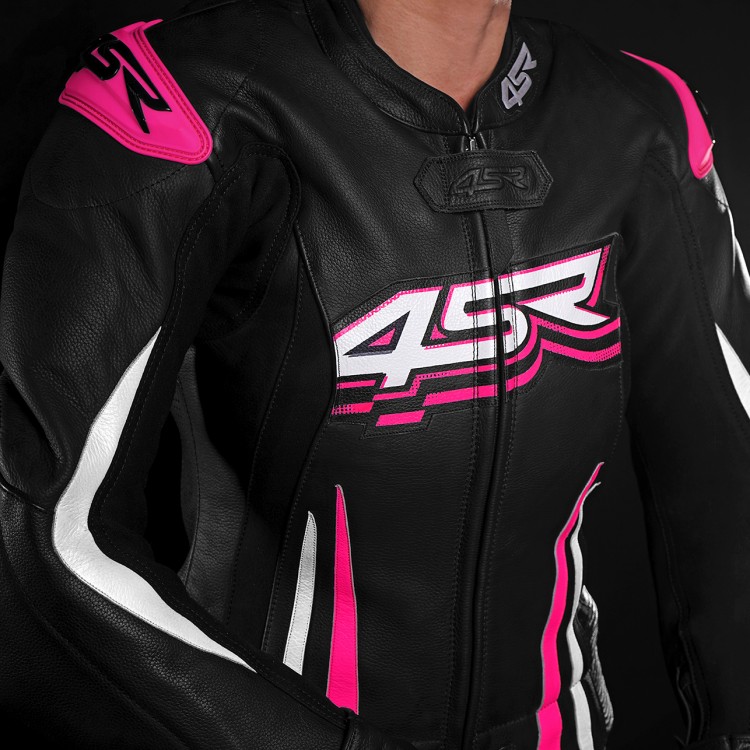 4SR dvoudílná dámská moto kombinéza RR Lady Pink 4