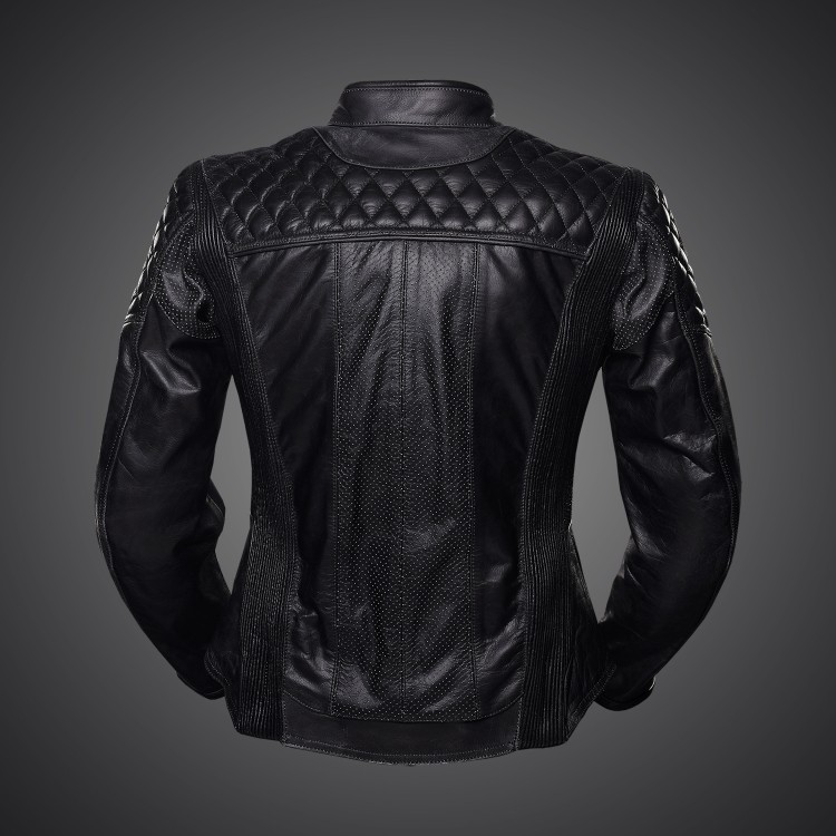 4SR Dámská motocyklová bunda Scrambler Lady Petroleum - záda