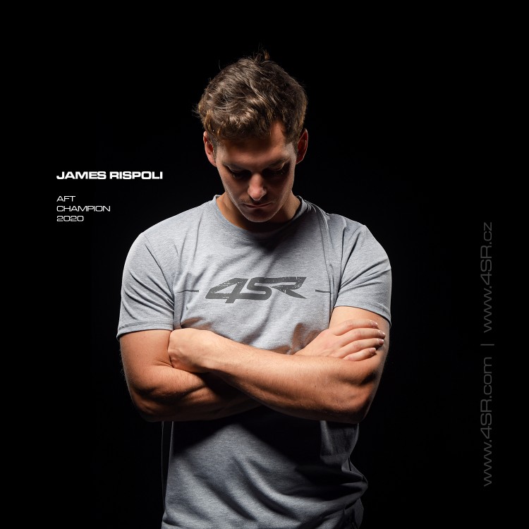 4SR šedé triko Middle & James Rispoli