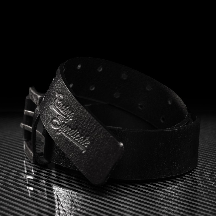 4SR černý kožený pásek Double Black