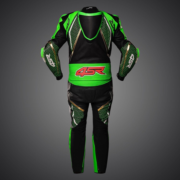 4SR dvoudílná moto kombinéza RR Evo III Monster Green AR Airbag Ready 3