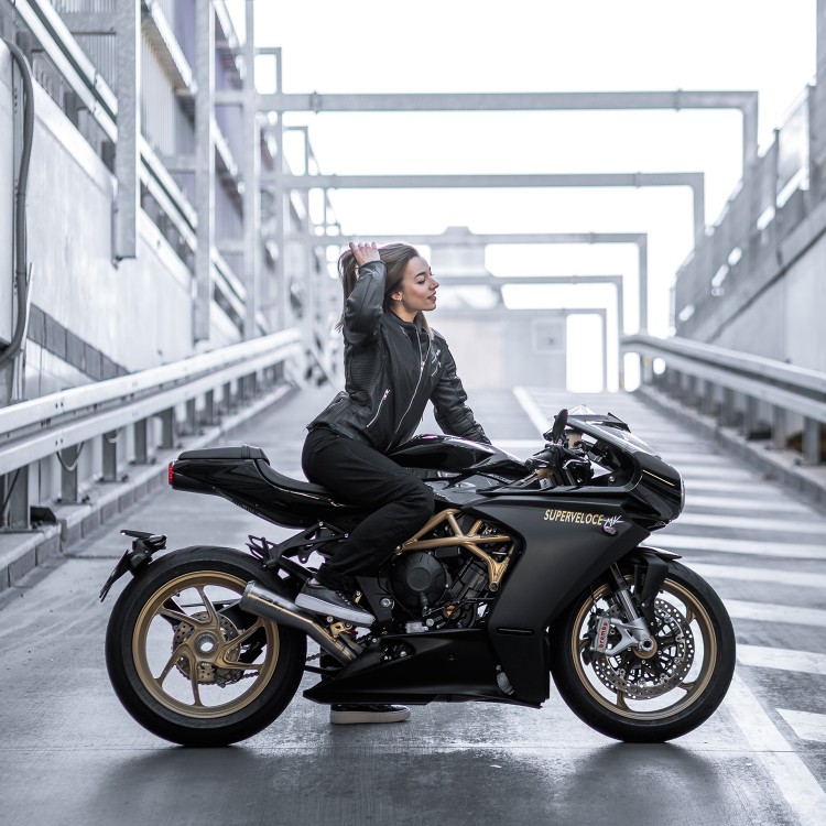4SR dámské motocyklové džíny GTS Lady & bunda Angel Wings