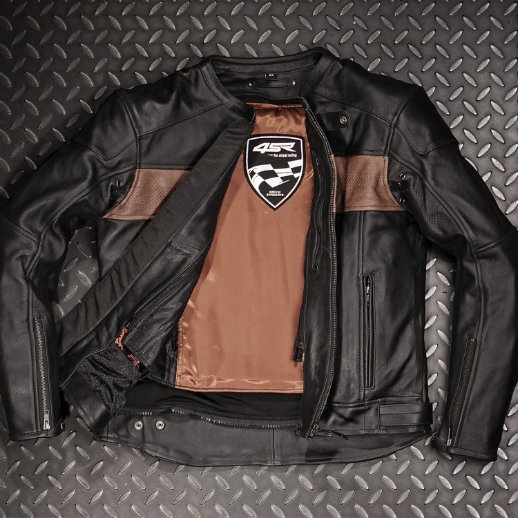 4SR pánská bunda na motorku Hooligan Brown