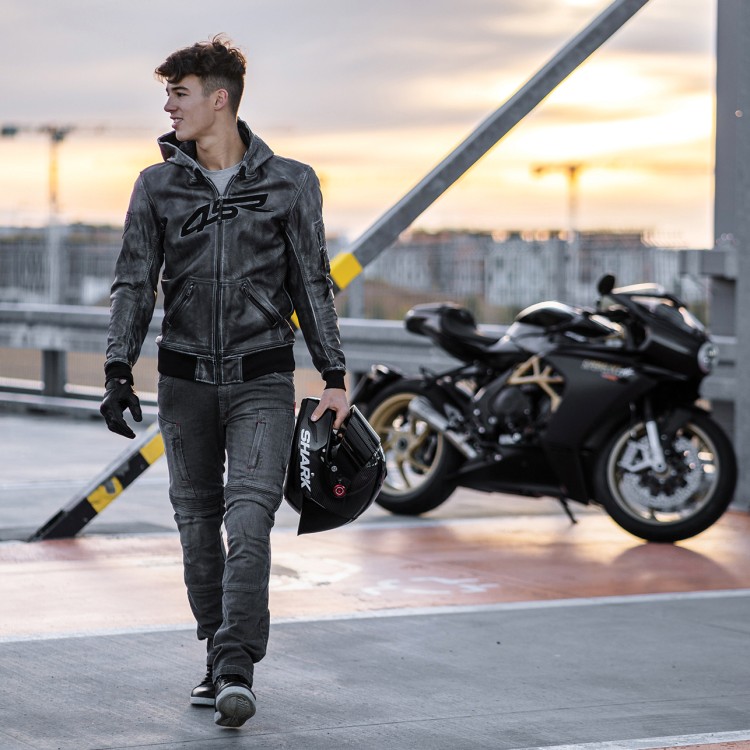 4SR Hoodie Jacket bunda na motorku s kapucí & Oliver König