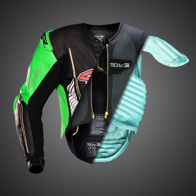 4SR jednodílná kombinéza Racing Monster Green AR Airbag Ready 9