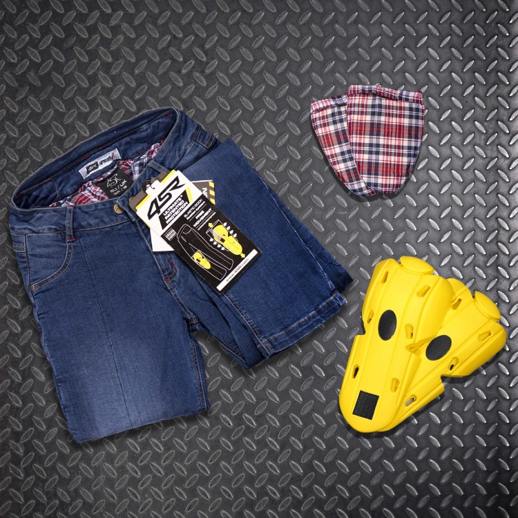 4SR dámské motocyklové jeansy GTS Lady Blue 6