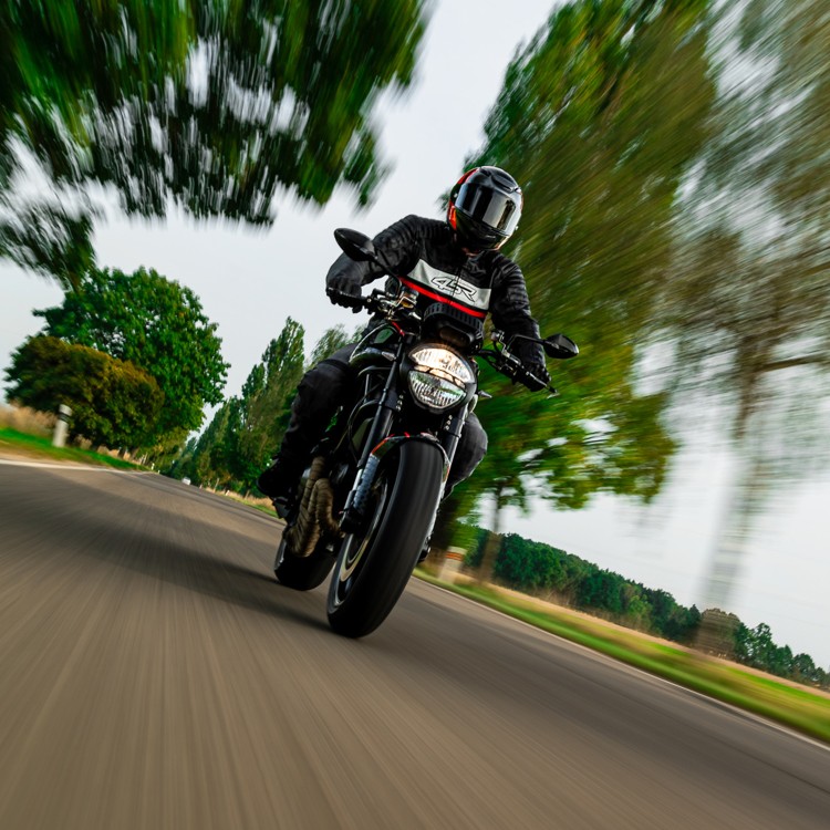 4SR kožená bunda na motorku - ROADSTER III RED