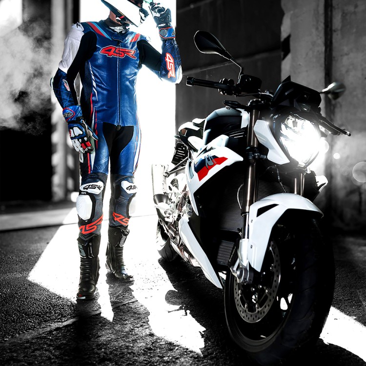 4SR jednodílná kombinéza Racing Blue AR & BMW