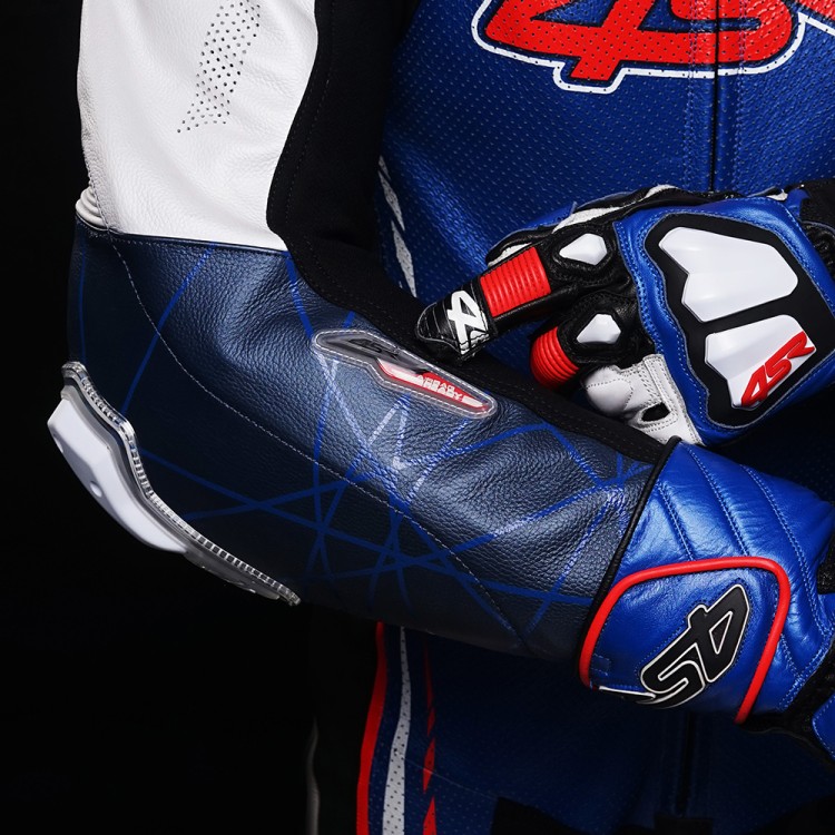 4SR jednodílná kombinéza Racing Blue AR nový slider na předloktí