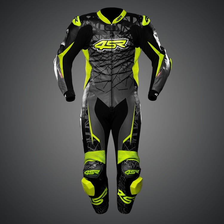 4SR kombinéza Racing Ultra Light Grey AR zepředu