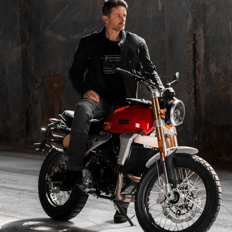 4SR bunda z voskované bavlny Urban Cafe & motocyklové jeans