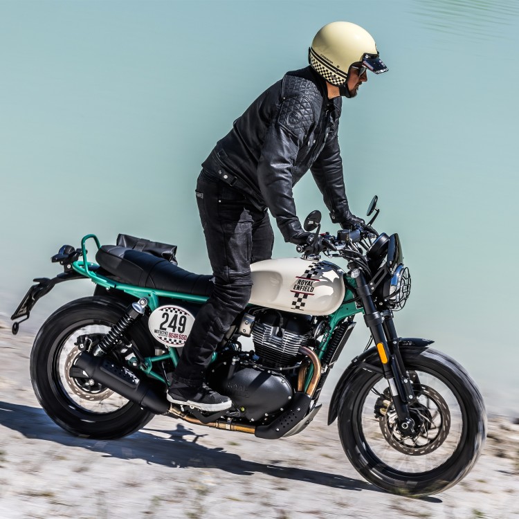 4SR bunda z voskované bavlny Urban Cafe & motocyklové jeans Club Sport Black