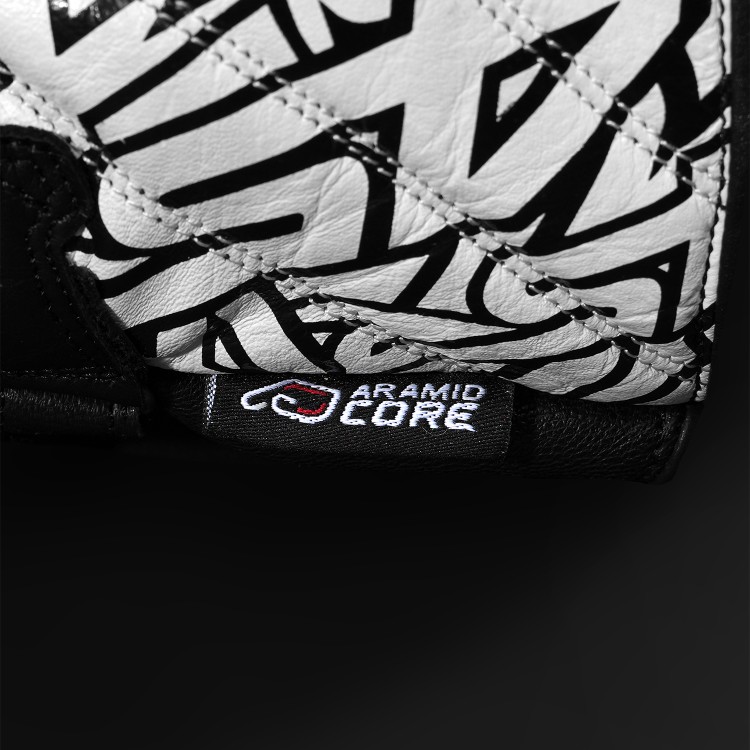 4SR sportovní motorkářské rukavice RR Aramid Core White