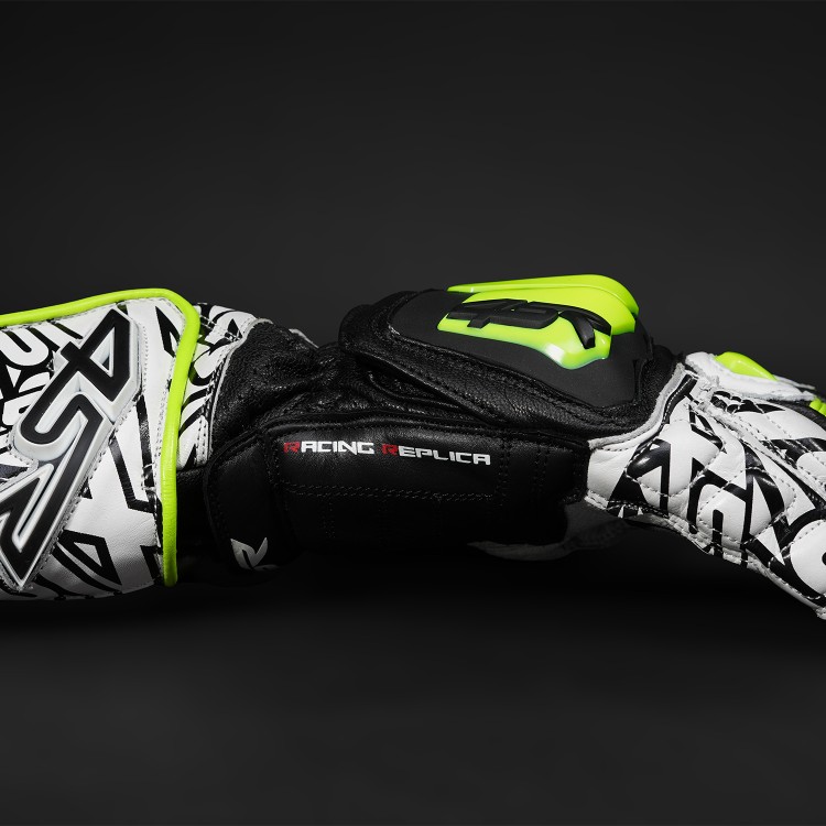 4SR sportovní motorkářské rukavice RR Aramid Core White