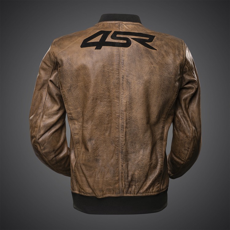 4SR kožená bunda Bomber Jacket Brown Patina