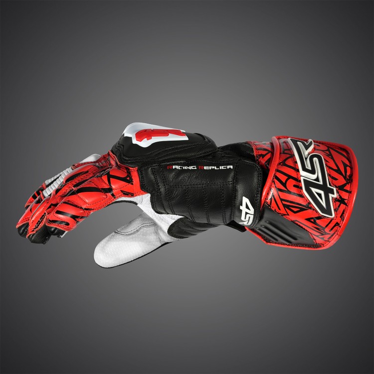 4SR sportovní motorkářské rukavice RR Aramid Core Red