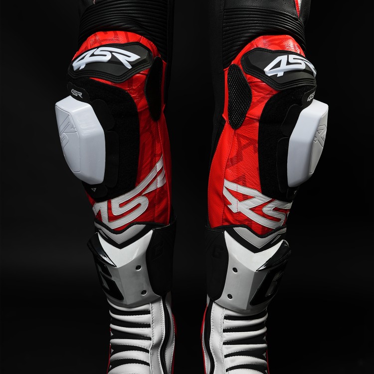 Dvoudílná motocyklová kombinéza 4SR RR Pista AR - kolenní slidery