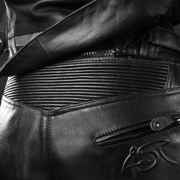 4SR dámské kožené kalhoty na motorku Roadster Lady V2 - bederní flex panel