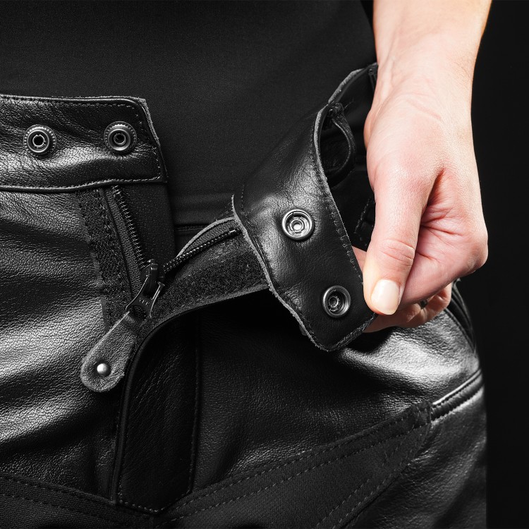 4SR dámské kožené kalhoty na motorku Roadster Lady V2 - dvojité zapínání