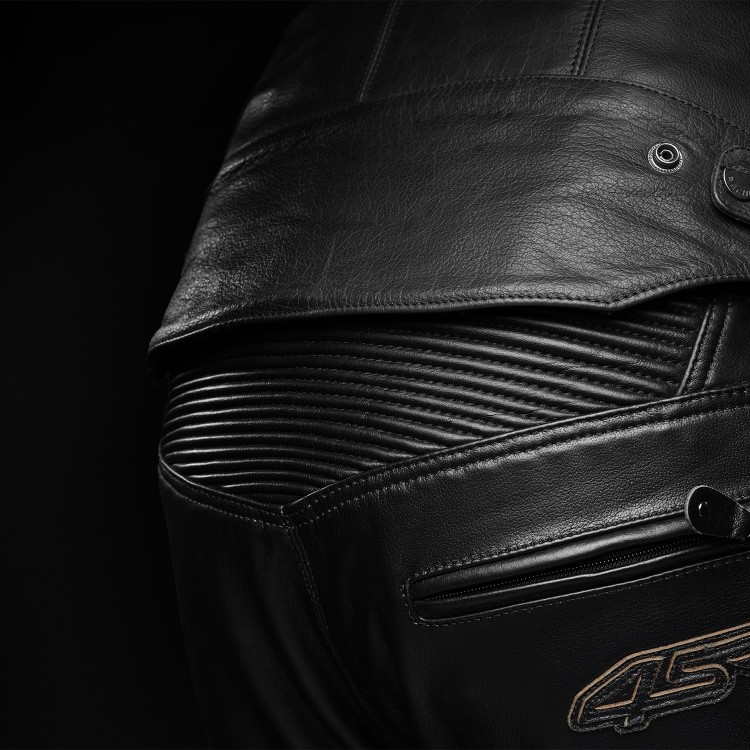 4SR pánské kožené kalhoty na motorku Roadster Lady V2 - bederní flex panel