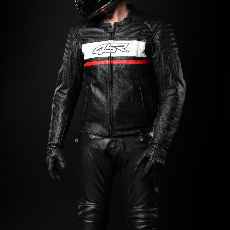 4SR pánské kožené kalhoty na motorku Roadster Lady V2 + 4SR Bunda Roadster III Red 