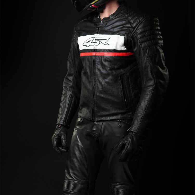 4SR pánské kožené kalhoty na motorku Roadster Lady V2 + 4SR Bunda Roadster III Red