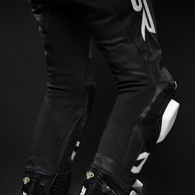 4SR kožené kalhoty na motorku se slidery TR 3 Evo BW