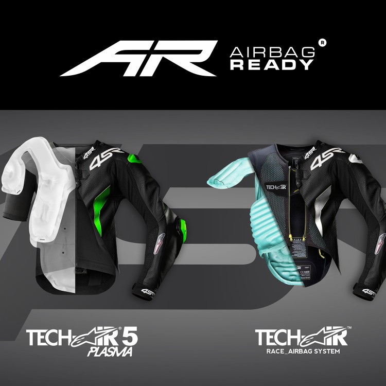 4SR dětská jednodílná kombinéza Racing Junior Red AR - Airbag Ready