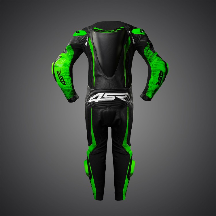 4SR dětská jednodílná kombinéza Racing Junior Green AR