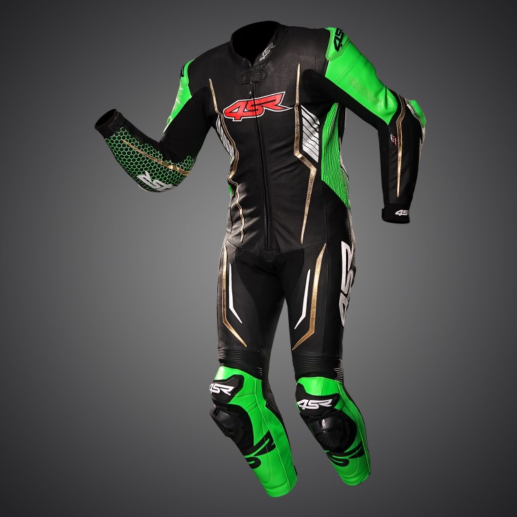 4SR jednodílná kombinéza Racing Monster Green AR Airbag Ready