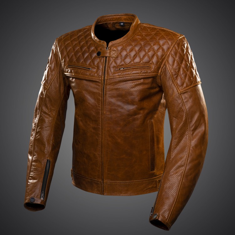 4SR Scrambler Cognac II – luxusní stylová motocyklová bunda