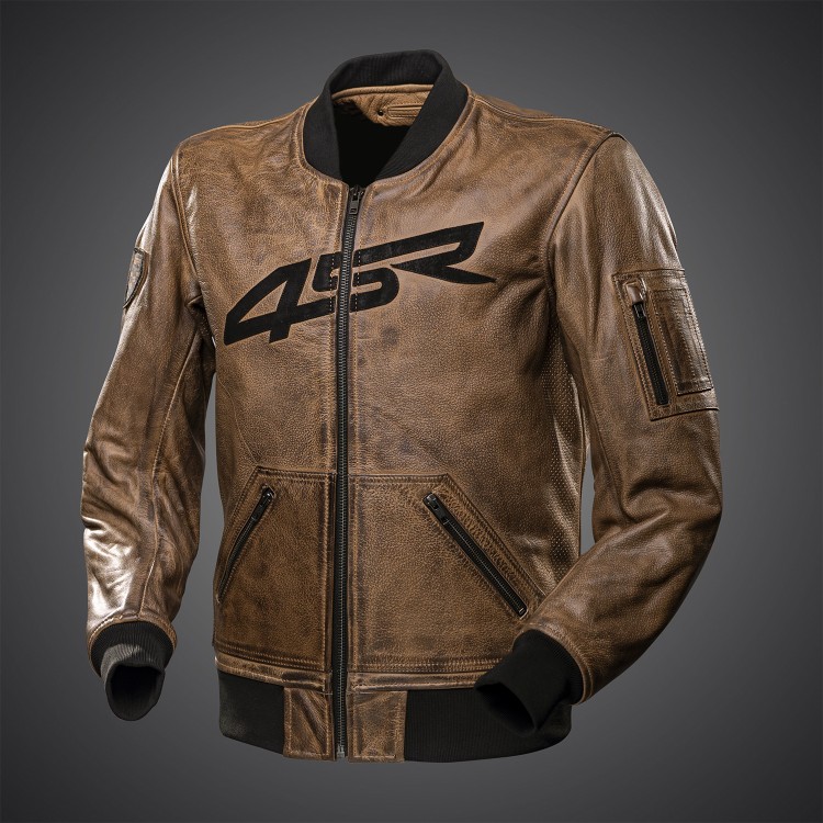 4SR kožená bunda Bomber Jacket Brown Patina