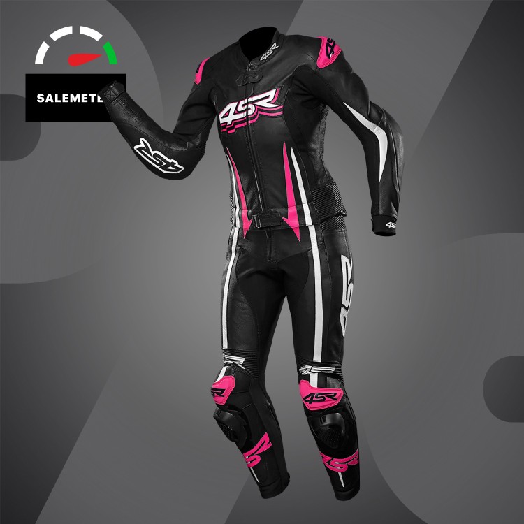 4SR dvoudílná dámská moto kombinéza RR Lady Pink