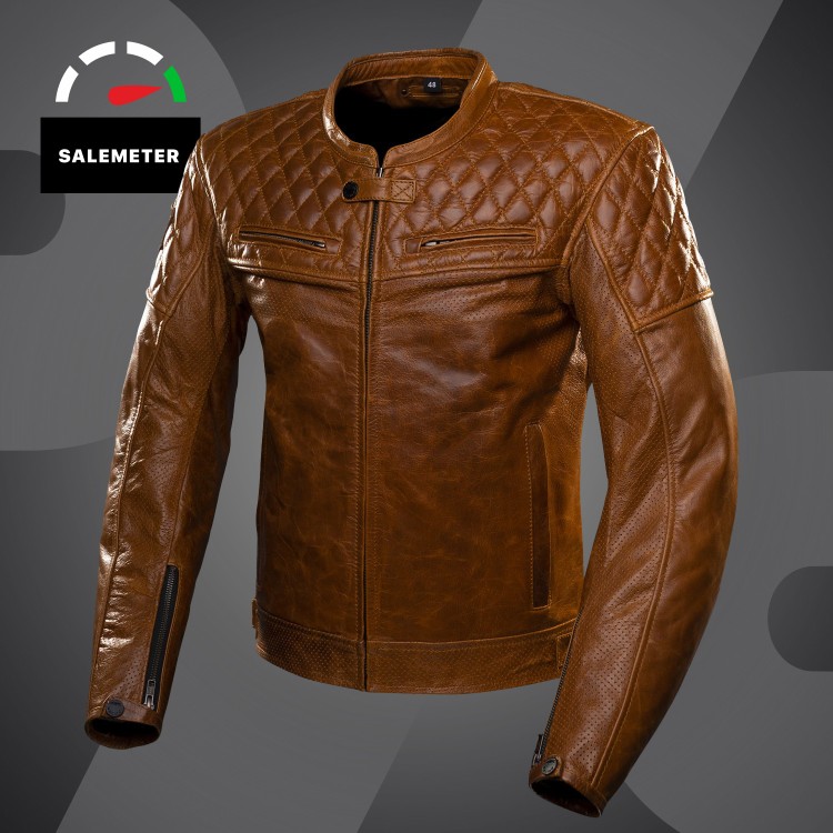 4SR Scrambler Cognac II – luxusní stylová motocyklová bunda