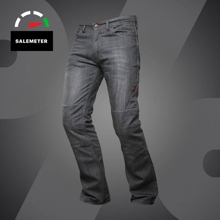 4SR šedé moto jeans Cool Grey