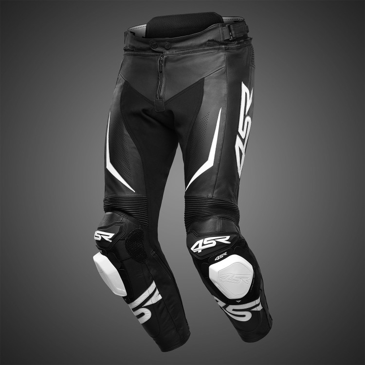 4SR kožené kalhoty na motorku se slidery TR 3 Evo BW