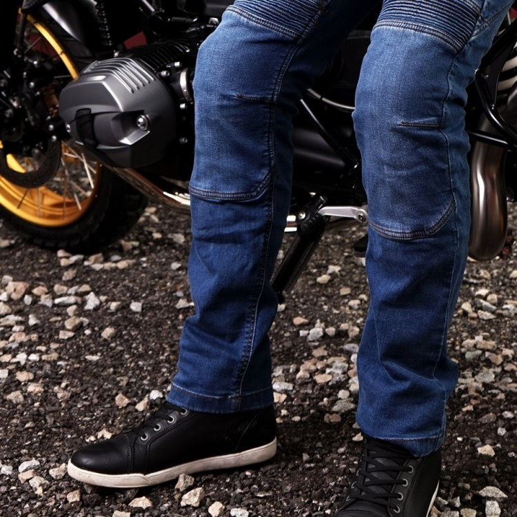 4SR motocyklové oblečení - kevlarové jeans s patentovaným systémem uchycení chráničů