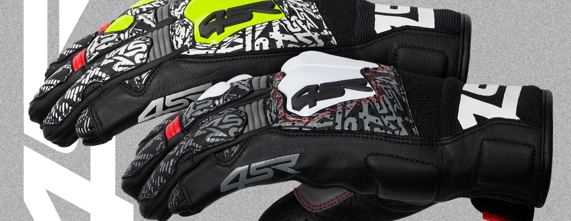 4SR letní rukavice GTS Black &  GTS Yellow