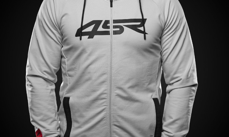 4SR Hoodie Logo Zip Grey 1