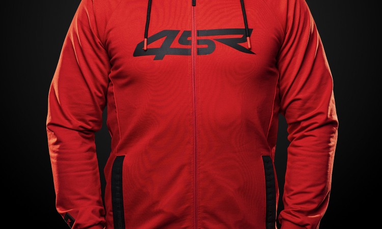 4SR Hoodie Logo Zip Red 1